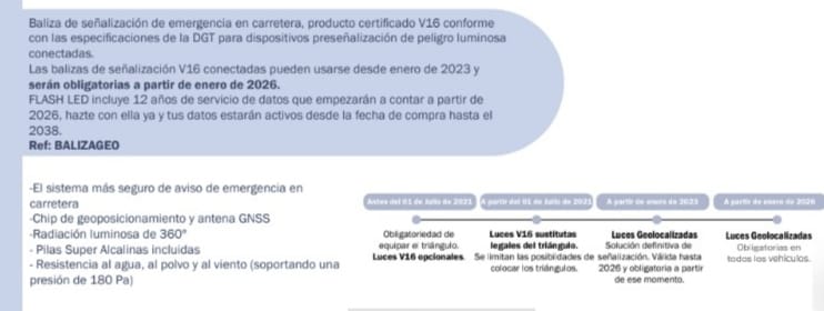 BALIZAS HOMOLOGADAS V16 CONECTADA CON DGT